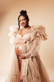 Nadia Maternity Tulle Robe